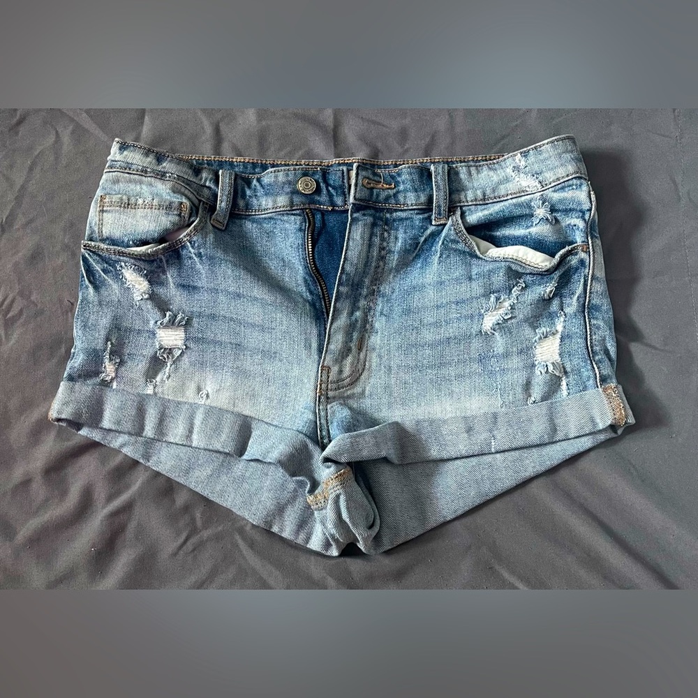High-rise Jean shorts